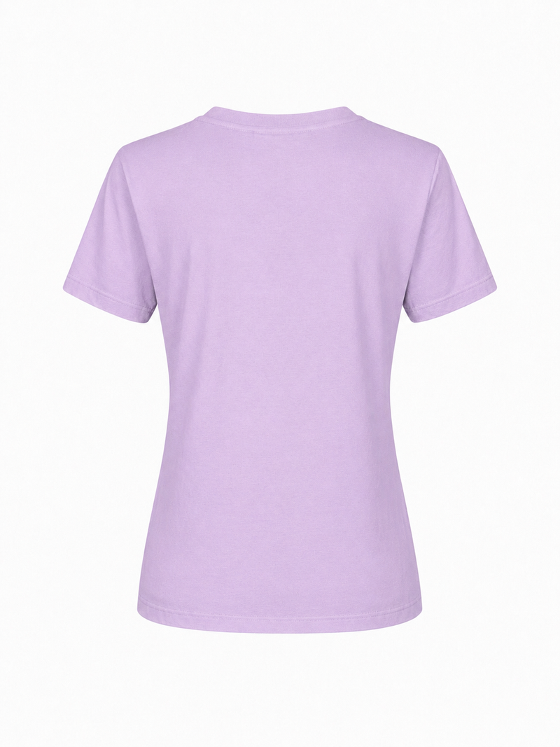 COTTON V-NECK T-SHIRT GITTE - NAVY/LILAC/LIGHT BLUE/LIGHT PINK/BLUE/SOFT RED