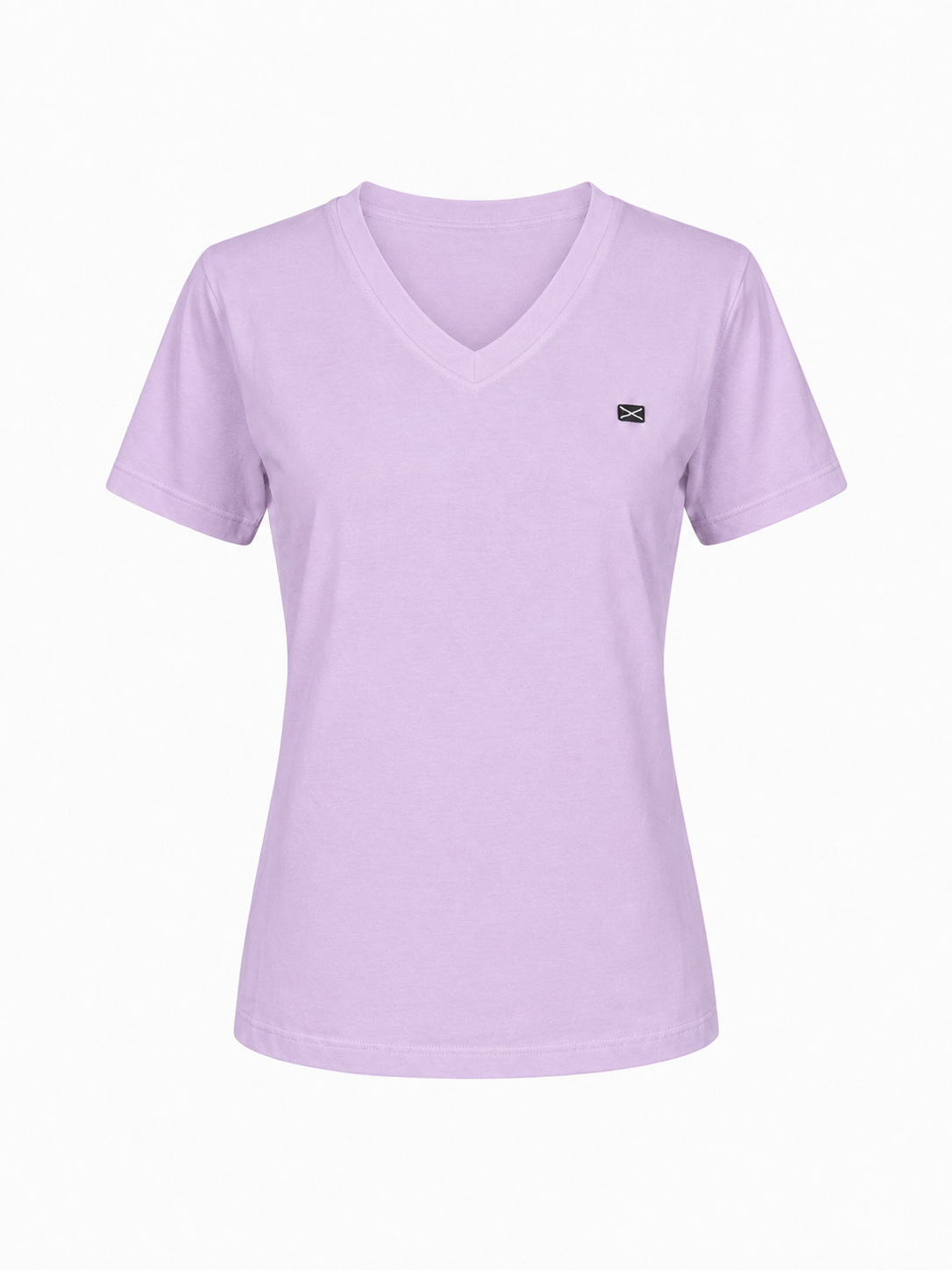 COTTON V-NECK T-SHIRT GITTE - NAVY/LILAC/LIGHT BLUE/LIGHT PINK/BLUE/SOFT RED - SHIRTS - SCAPA FASHION - SCAPA OFFICIAL