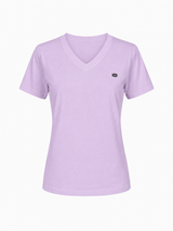 COTTON V-NECK T-SHIRT GITTE - NAVY/LILAC/LIGHT BLUE/LIGHT PINK/BLUE/SOFT RED
