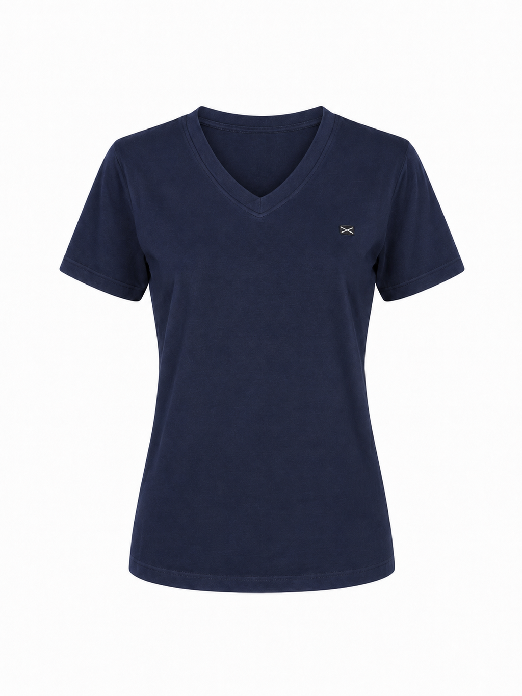 COTTON V-NECK T-SHIRT GITTE - NAVY/LILAC/LIGHT BLUE/LIGHT PINK/BLUE/SOFT RED
