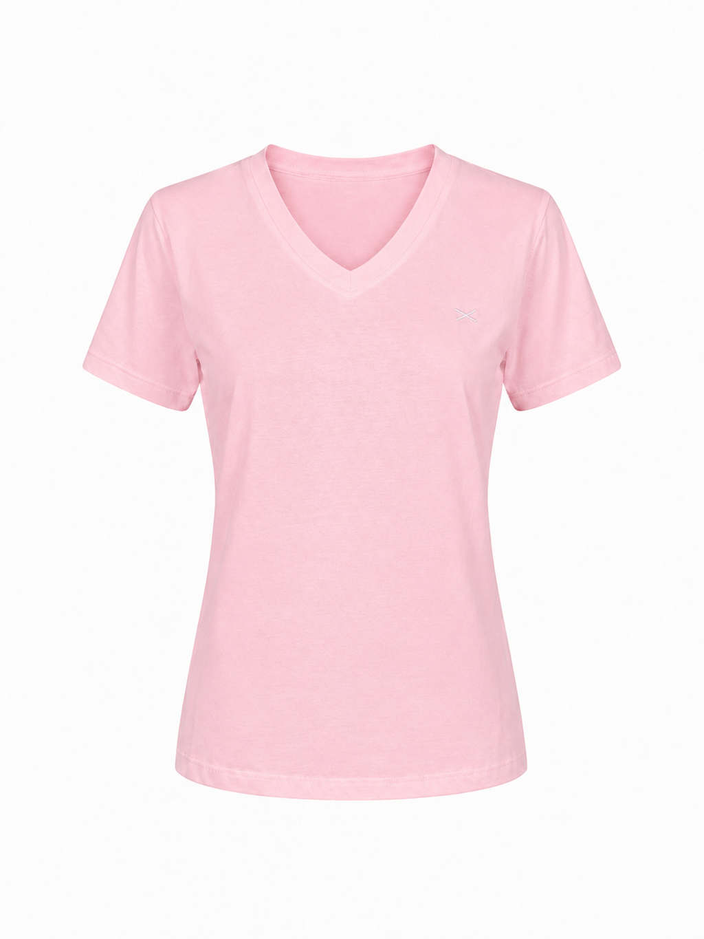 COTTON V-NECK T-SHIRT GITTE - NAVY/LILAC/LIGHT BLUE/LIGHT PINK/BLUE/SOFT RED
