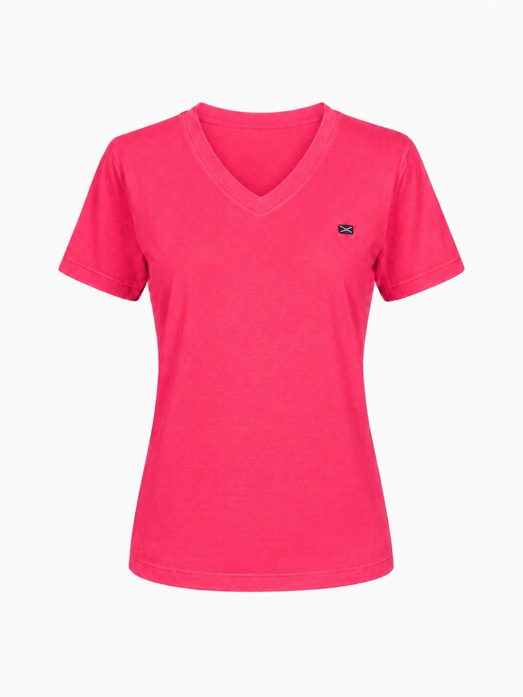 COTTON V-NECK T-SHIRT GITTE - NAVY/LILAC/LIGHT BLUE/LIGHT PINK/BLUE/SOFT RED