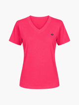COTTON V-NECK T-SHIRT GITTE - NAVY/LILAC/LIGHT BLUE/LIGHT PINK/BLUE/SOFT RED