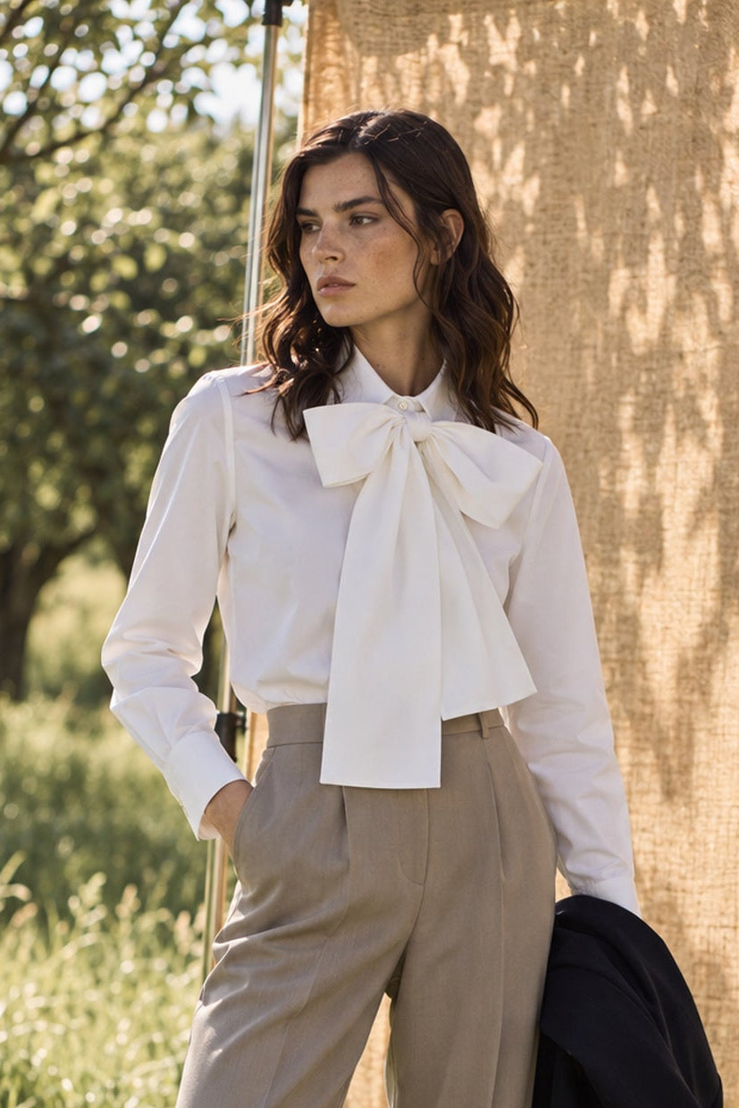 COTTON POPLIN SHIRT JULIA - WHITE - SHIRTS - SCAPA FASHION - SCAPA OFFICIAL