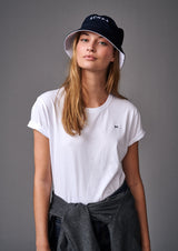 SHORT SLEEVE COTTON T-SHIRT GISELLE - NAVY/WHITE/AZURE - SHIRTS - SCAPA FASHION - SCAPA OFFICIAL