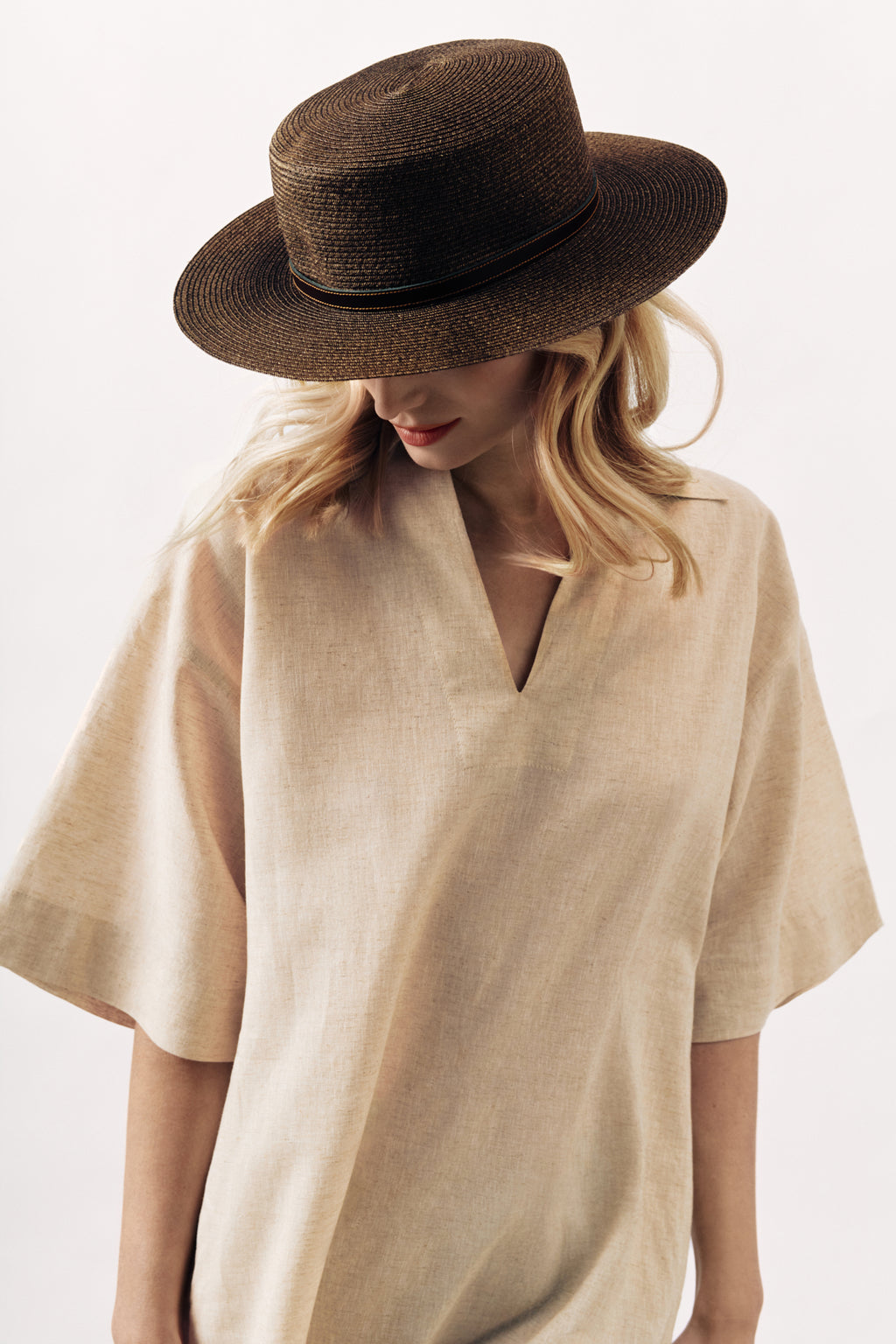 LINEN COTTON DRESS ISABEAU - NATURAL - DRESSES - SCAPA FASHION - SCAPA OFFICIAL