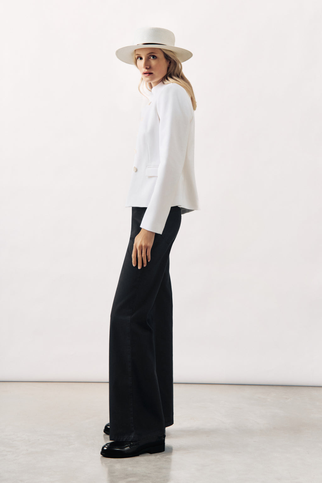 COMFORT STRETCH JACKET BEIRUT - OFF WHITE AND LIGHT BLUE - JACKETS - SCAPA FASHION - SCAPA OFFICIAL