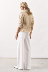 CHECKERED TAILORED BLAZER  BOSTON - BEIGE AND SKY - JACKETS - SCAPA FASHION - SCAPA OFFICIAL