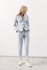 PINSTRIPE BLAZER  BOSTON BIS - LIGHT BLUE - JACKETS - SCAPA FASHION - SCAPA OFFICIAL