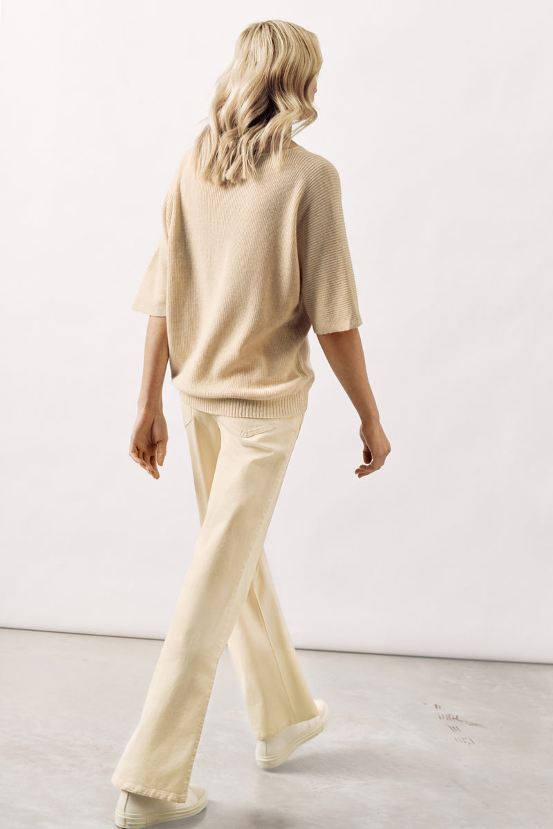 STRAIGHT-LEGG TROUSER WINSTER - NAVY/WHITE/SAND - TROUSERS - SCAPA FASHION - SCAPA OFFICIAL