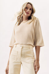 STRAIGHT-LEGG TROUSER WINSTER - NAVY/WHITE/SAND - TROUSERS - SCAPA FASHION - SCAPA OFFICIAL