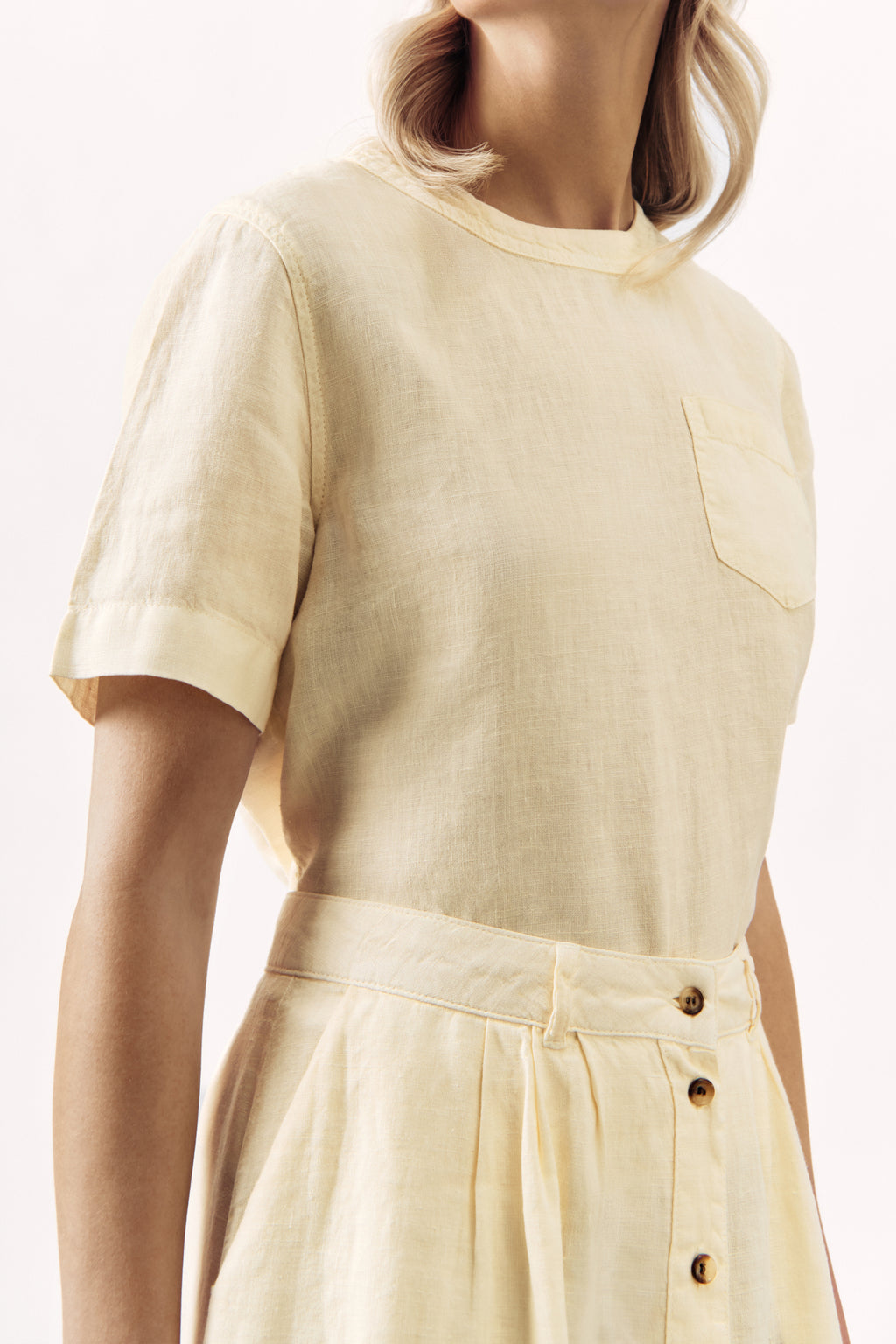 WASHED LINEN BUTTON DETAIL SHIRT WILLAH - SHIRTS - SCAPA FASHION - SCAPA OFFICIAL