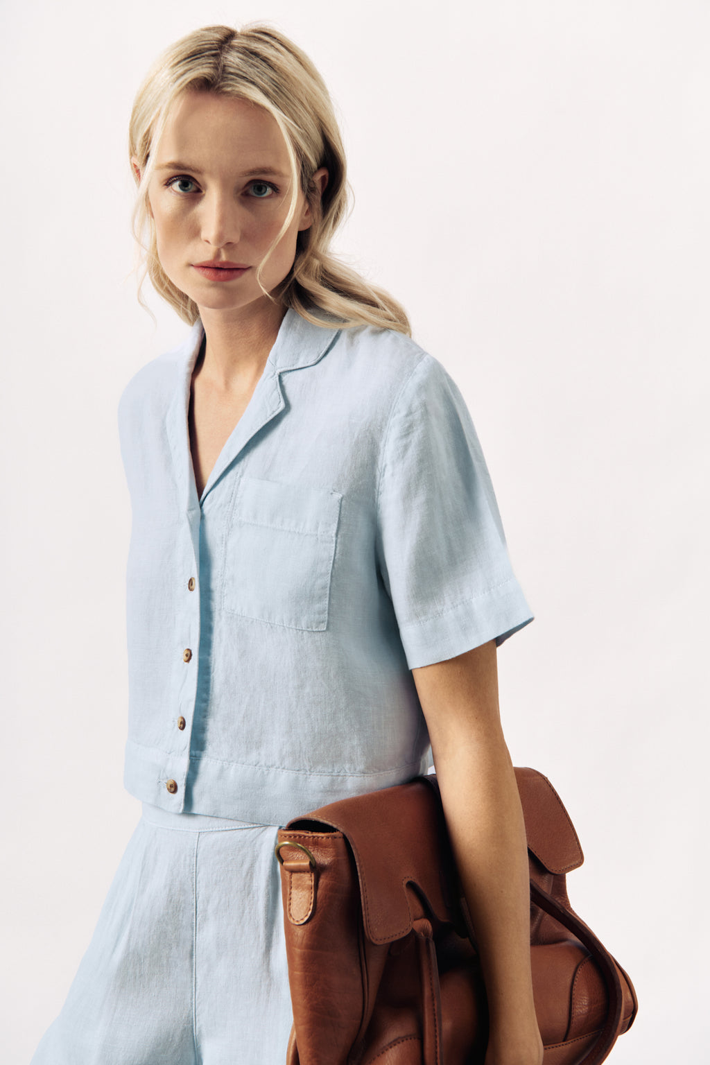 CROPPED LINEN SHIRT SERINA - 5 COLOURS - SHIRTS - SCAPA FASHION - SCAPA OFFICIAL
