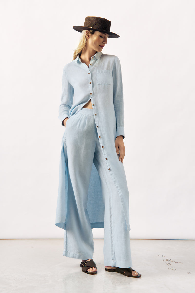 LINEN SHIRT DRESS BRIM - 5 COLOURS (YELLOW MISSING) - DRESSES - SCAPA FASHION - SCAPA OFFICIAL