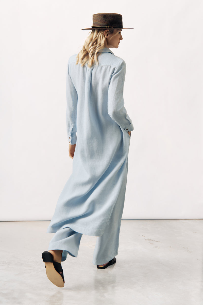 LINEN SHIRT DRESS BRIM - 5 COLOURS (YELLOW MISSING) - DRESSES - SCAPA FASHION - SCAPA OFFICIAL