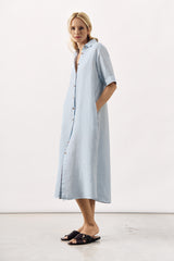 RELAXED LINEN SHIRT MAXI DRESS ARWIN - 7 colours - DRESSES - SCAPA FASHION - SCAPA OFFICIAL