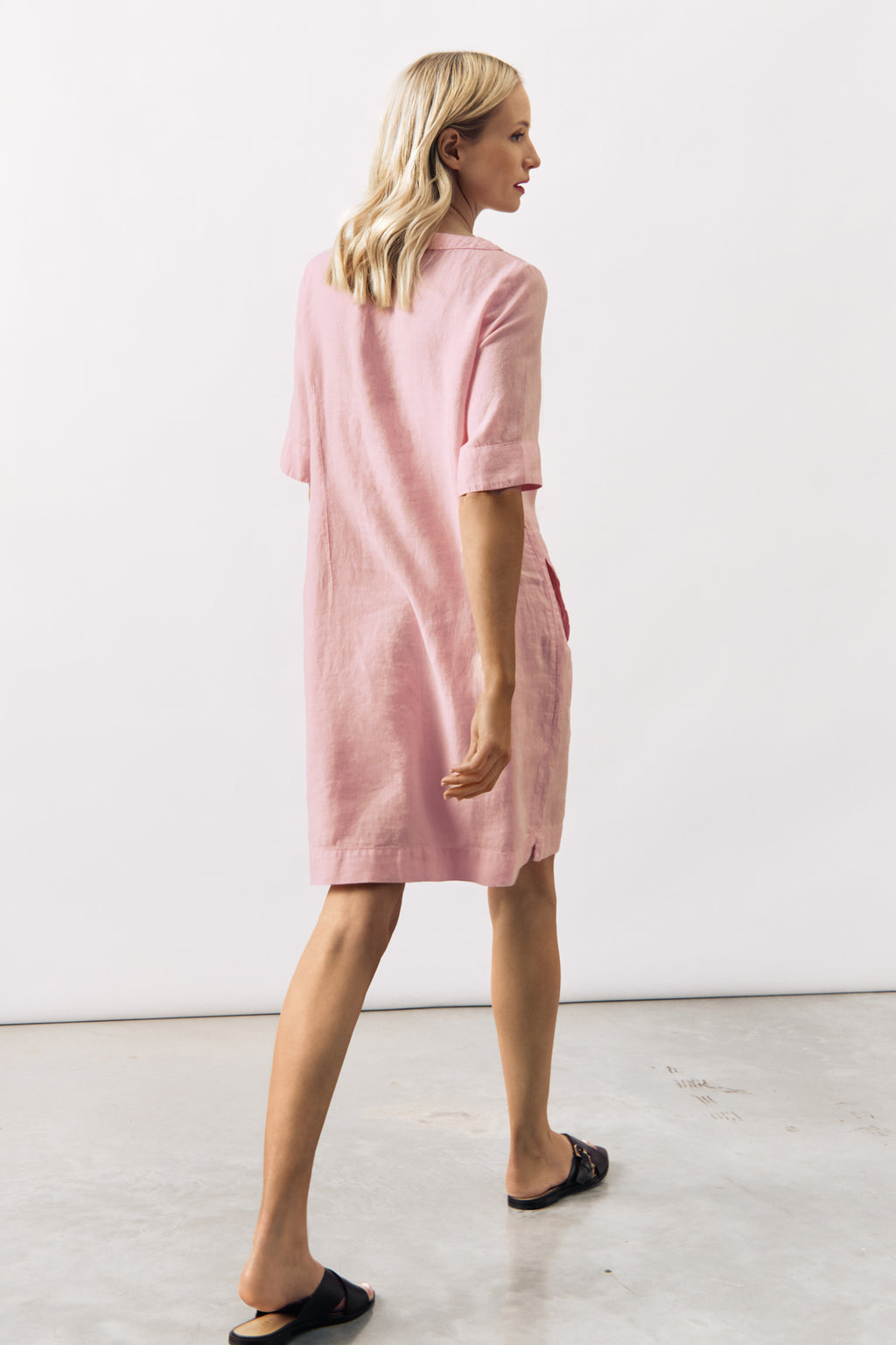 RELAXED V-NECK LINEN DRESS SOPHIAS - 7 colours - DRESSES - SCAPA FASHION - SCAPA OFFICIAL
