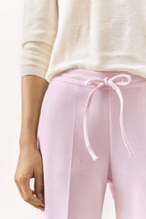 STRETCH COTTON TROUSER BROOKE - LIGHT PINK - TROUSERS - SCAPA FASHION - SCAPA OFFICIAL