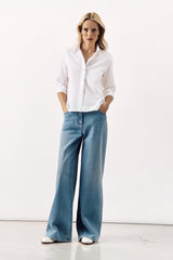 LINEN COTTON SHIRT DITTA - WHITE - SHIRTS - SCAPA FASHION - SCAPA OFFICIAL