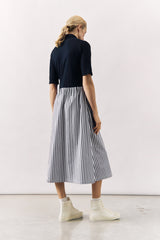 COTTON POLO DRESS BELLE - NAVY - DRESSES - SCAPA FASHION - SCAPA OFFICIAL