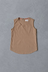 COTTON SHIRT TOP  LOUCILLE - WHITE/BLACK/RED/KHAKI/DARK BEIGE