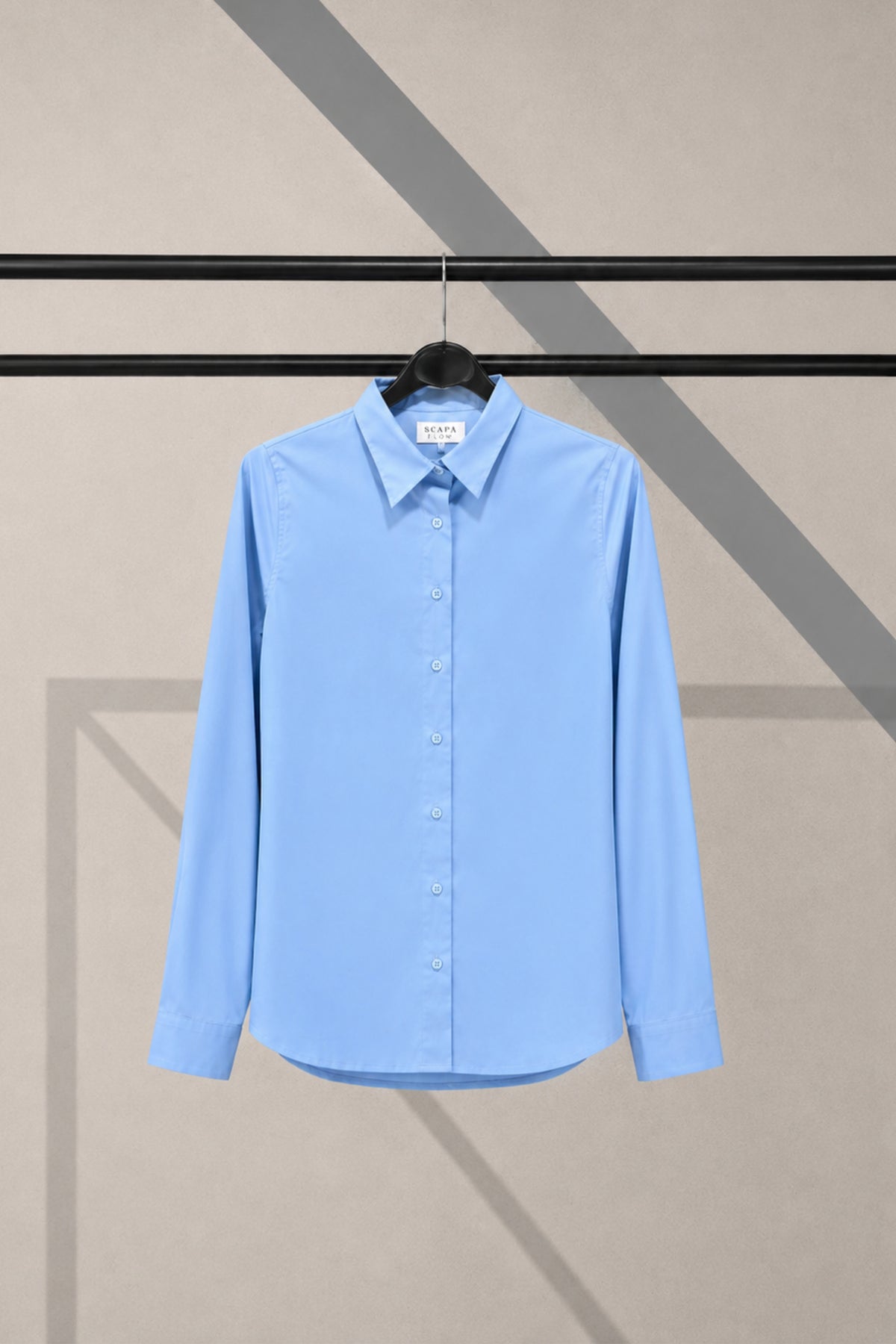 COTTON BLEND SHIRT HELINA- NEW RED/SKY/WHITE - SHIRTS - SCAPA FASHION - SCAPA OFFICIAL