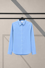 COTTON BLEND SHIRT HELINA- NEW RED/SKY/WHITE