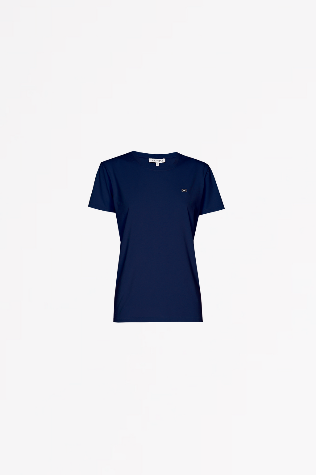 SHORT SLEEVE COTTON T-SHIRT GISELLE - NAVY