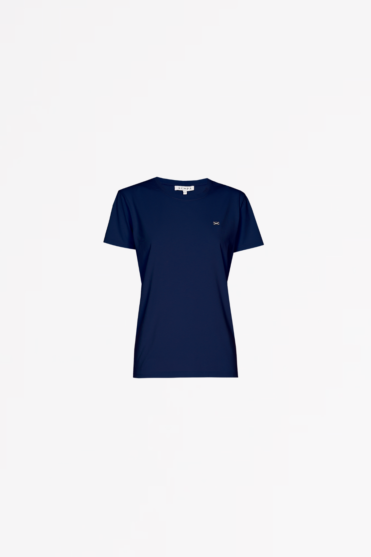 SHORT SLEEVE COTTON T-SHIRT GISELLE - NAVY - SHIRTS - SCAPA FASHION - SCAPA OFFICIAL