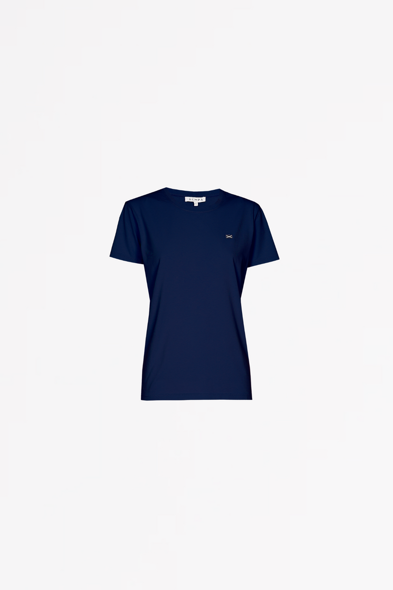 SHORT SLEEVE COTTON T-SHIRT GISELLE - NAVY