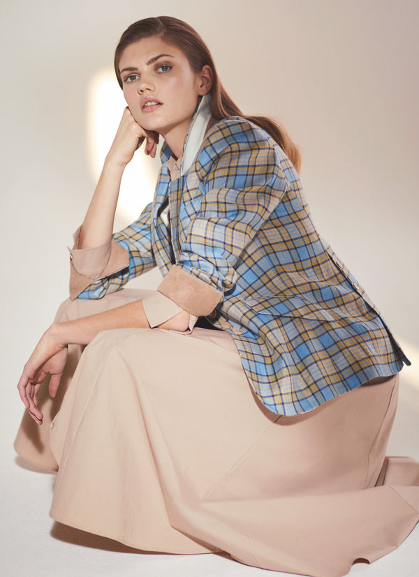 ITALIAN LINEN TARTAN JACKET HAYWORTH