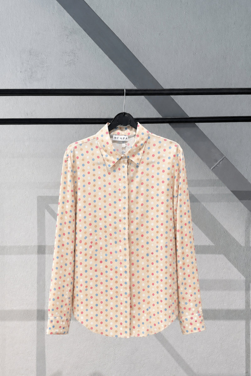 SILK SHIRT NASH - MULTI COLOR DOTTED