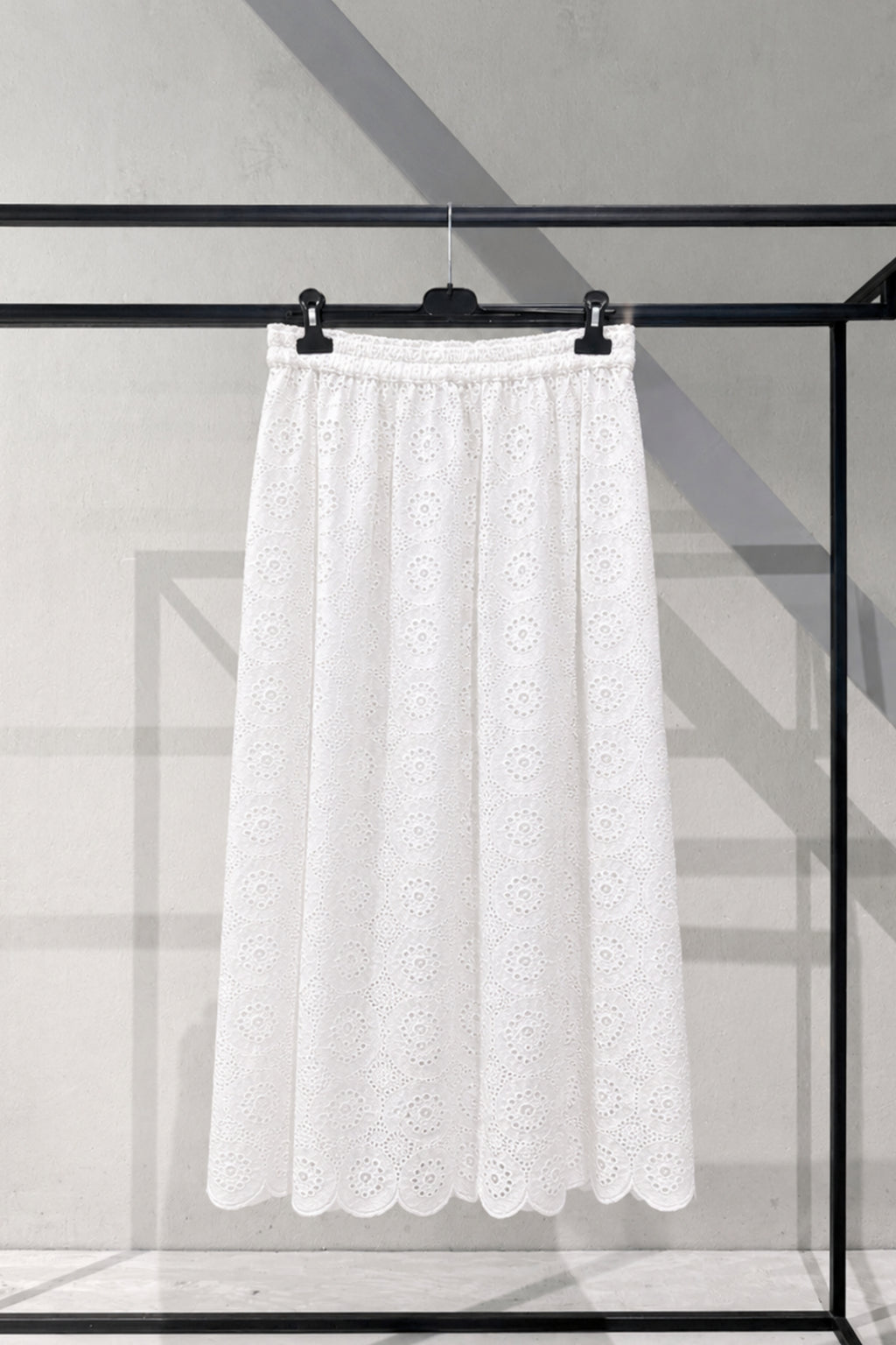 BROIDERY COTTON MIDI SKIRT CHEYENNE