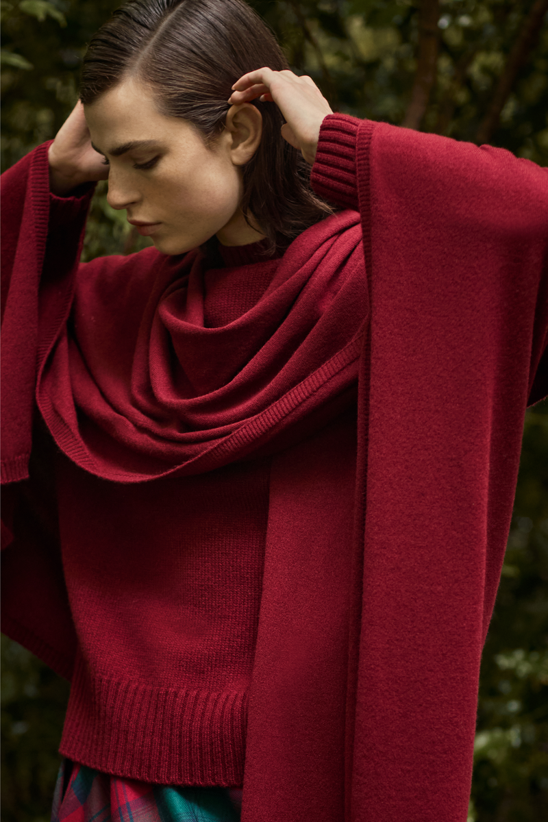 SUPERGEELONG MERINO WOOL PABLO PONCHO - ACCESSOIRES - SCAPA FASHION - SCAPA OFFICIAL