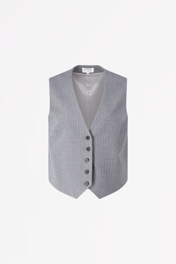 SCAPA FLOW - JANINE - WAISTCOAT - PINSTRIPED FABRIC 