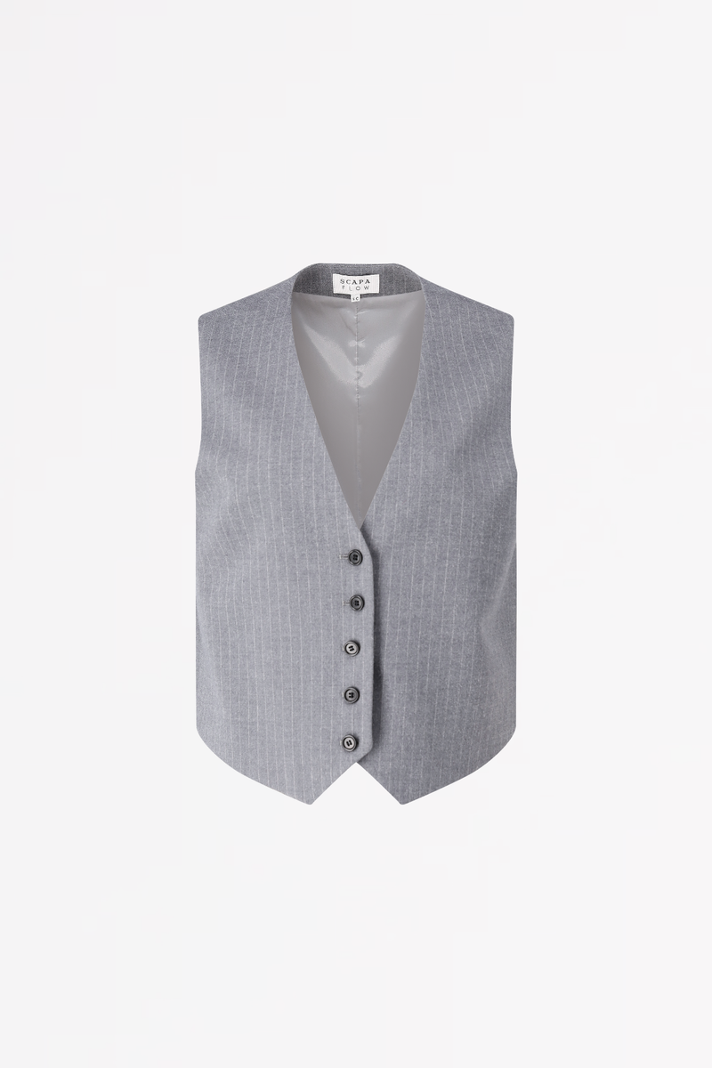 SCAPA FLOW - JANINE - WAISTCOAT - PINSTRIPED FABRIC 