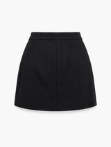 VIRGIN WOOL WRAP-AROUND  SKIRT ALLISTAR - BLACK