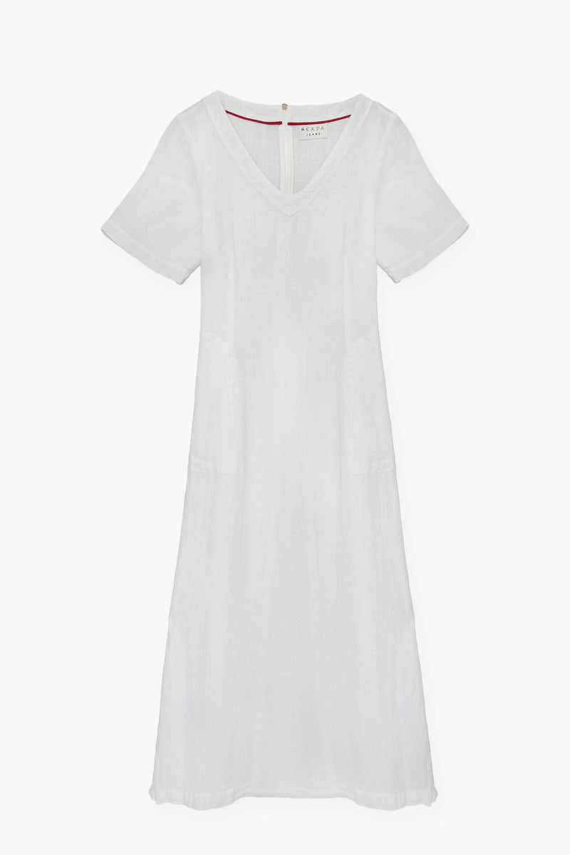 WASHED LINEN MAXI DRESS VIVIAN - DRESSES - SCAPA FASHION - SCAPA OFFICIAL