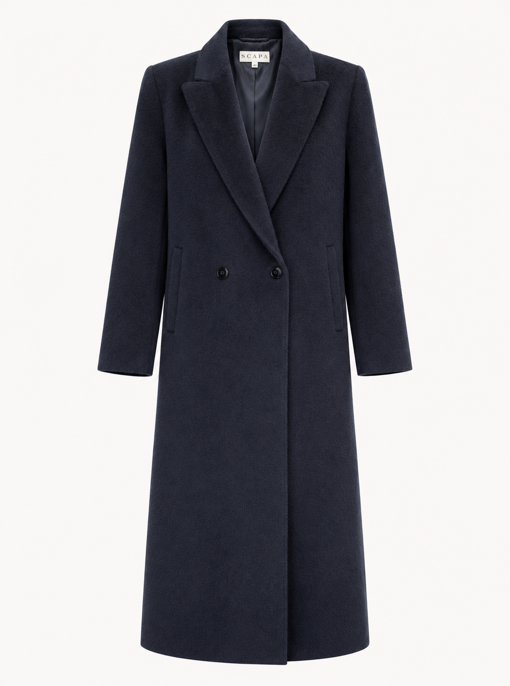 ALPACA WOOL COAT VICTORIA - NAVY
