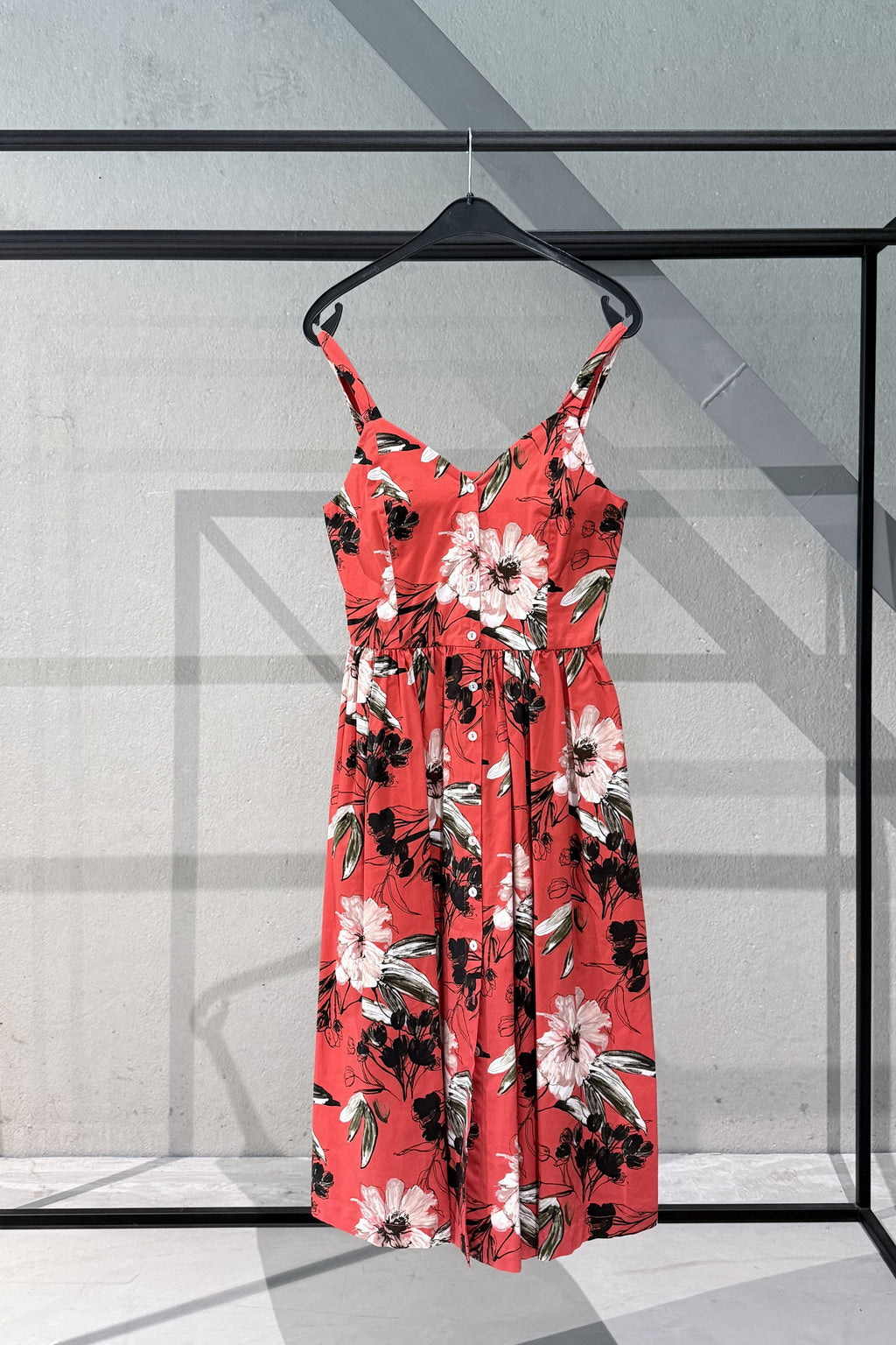 COTTON DRESS VIOLA - RED