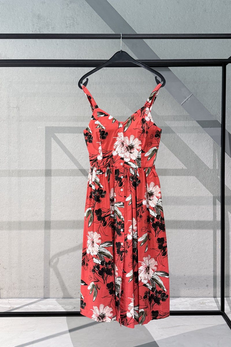 COTTON DRESS VIOLA - RED