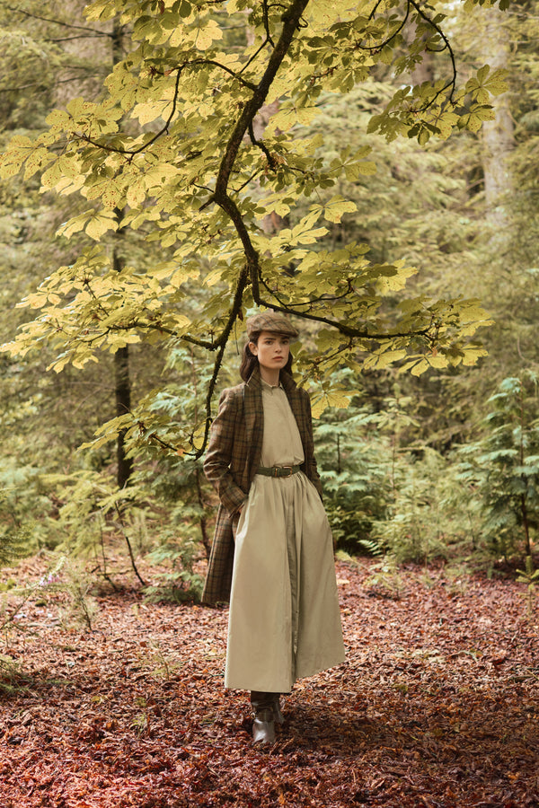 WOOL PLAID DESIGN COAT MARGO - COATS - SCAPA FASHION - SCAPA OFFICIAL