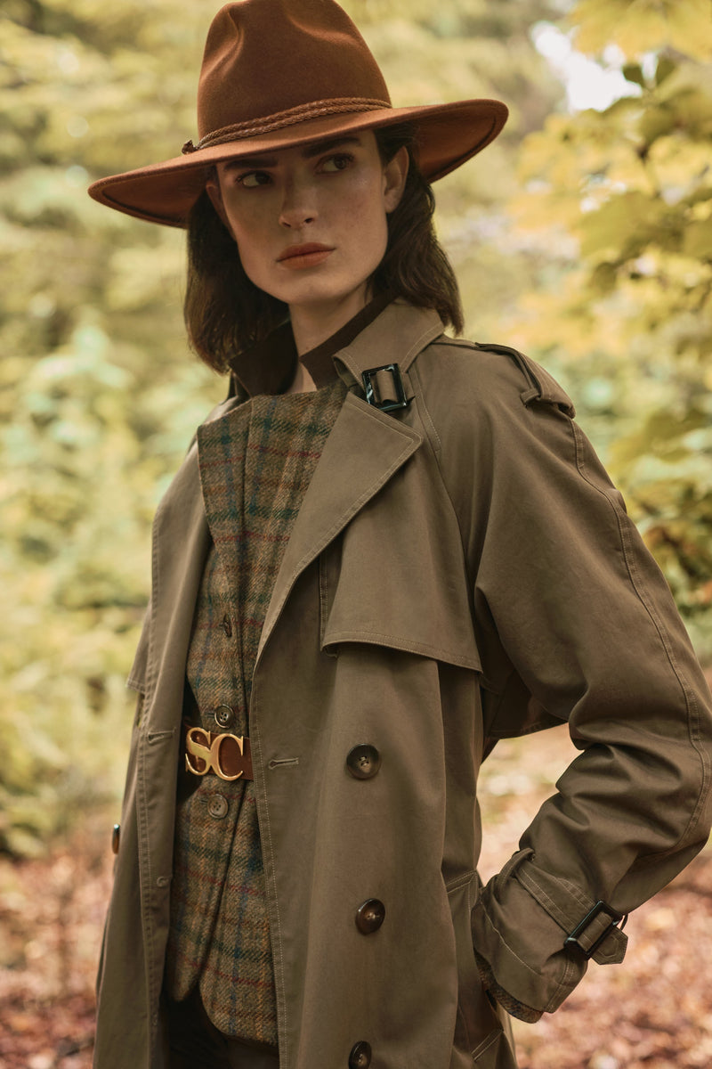 Woman Trench Coat Hat TRADITIONAL TRENCHCOAT ELEONOR SCAPA