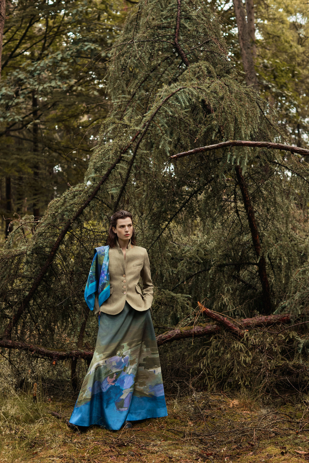 SILK SHAWL DAHLIA - ACCESSOIRES - SCAPA FASHION - SCAPA OFFICIAL