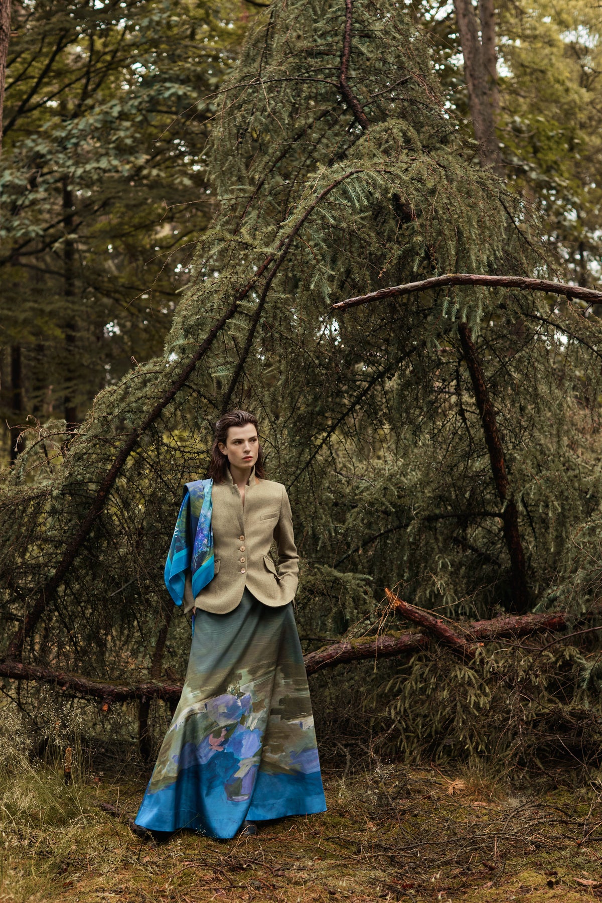 SILK SHAWL DAHLIA - ACCESSOIRES - SCAPA FASHION - SCAPA OFFICIAL