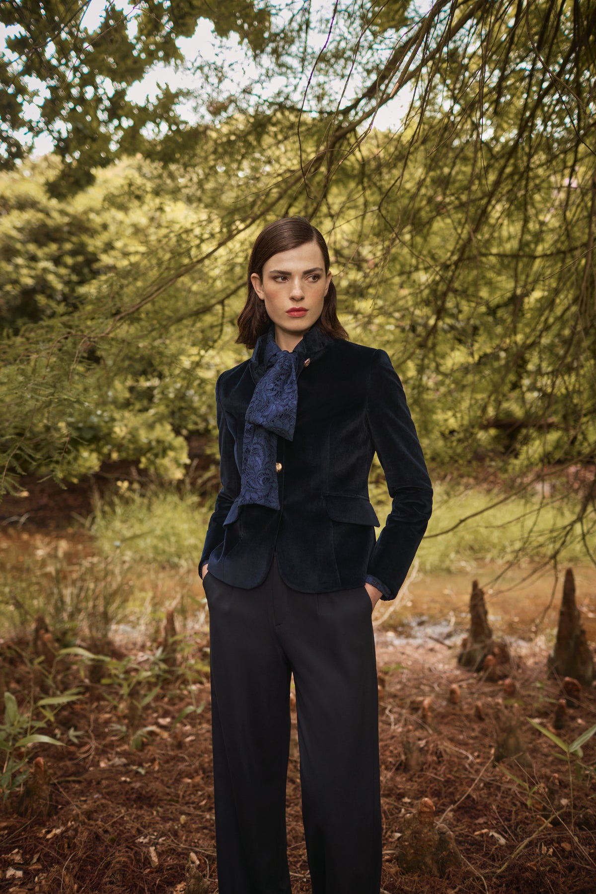LACE BOW-TIE SHIRT JULIA - SHIRTS - SCAPA FASHION - SCAPA OFFICIAL