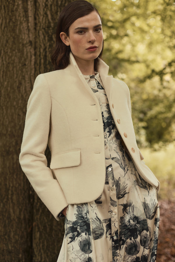 FINE ITALIAN SILK FLORAL PRINT DRESS CHARLIE - DRESSES - SCAPA FASHION - SCAPA OFFICIAL