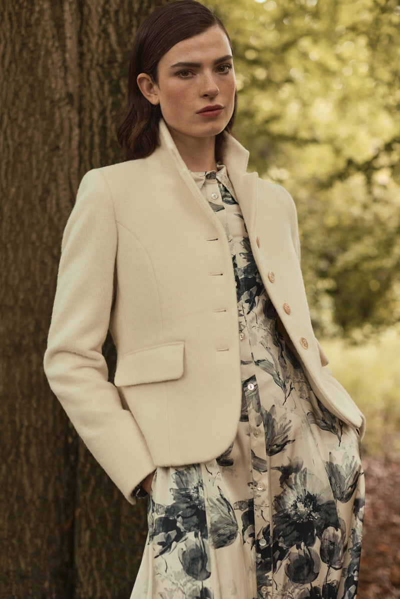 FINE ITALIAN SILK FLORAL PRINT DRESS CHARLIE - DRESSES - SCAPA FASHION - SCAPA OFFICIAL