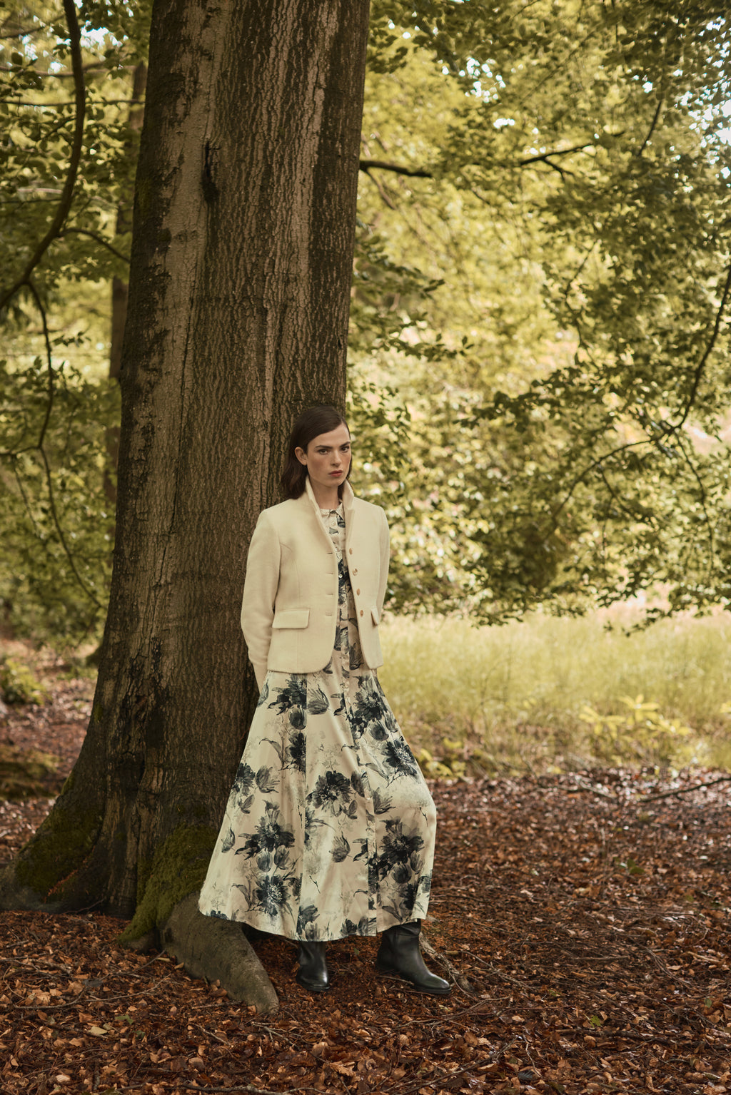 FINE ITALIAN SILK FLORAL PRINT DRESS CHARLIE - DRESSES - SCAPA FASHION - SCAPA OFFICIAL