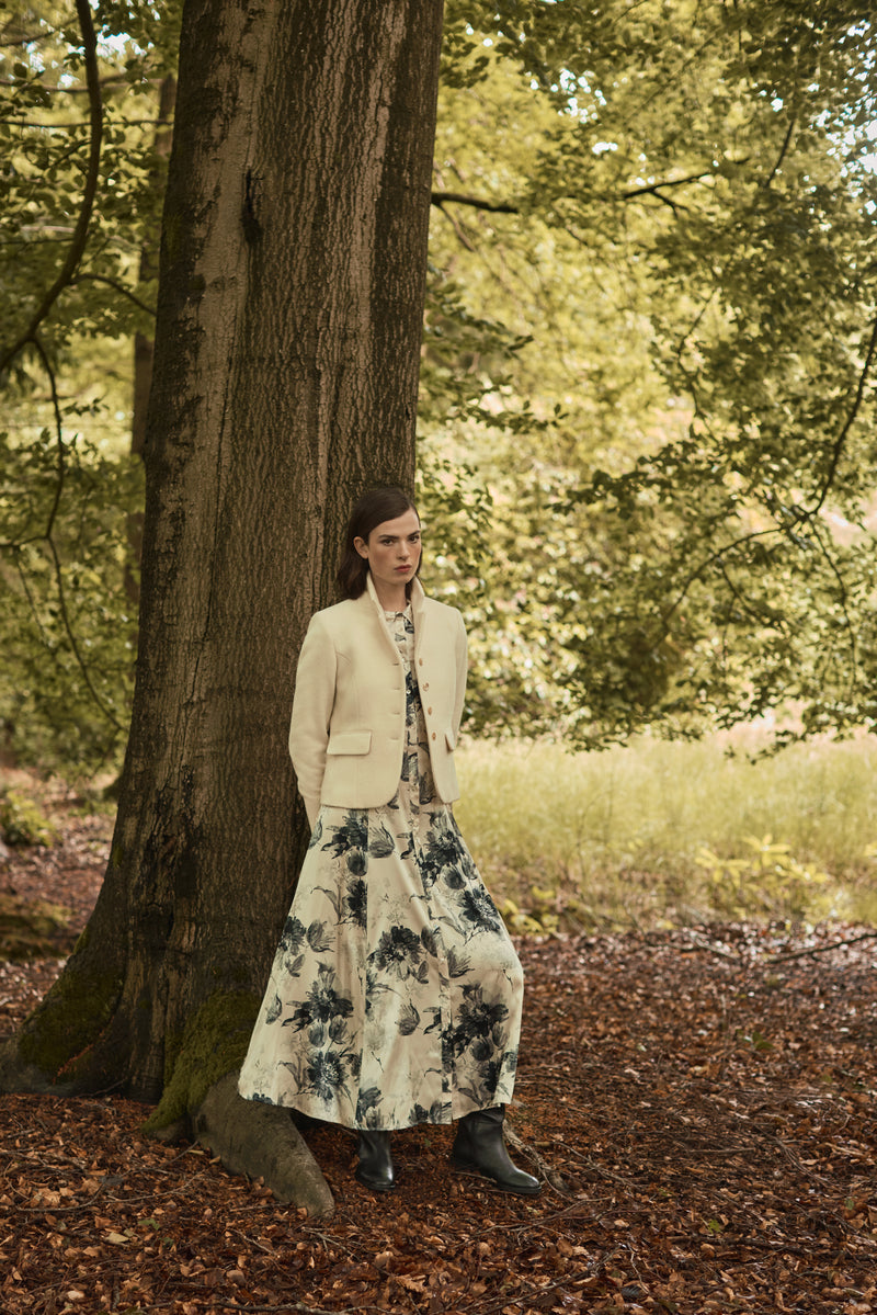FINE ITALIAN SILK FLORAL PRINT DRESS CHARLIE - DRESSES - SCAPA FASHION - SCAPA OFFICIAL